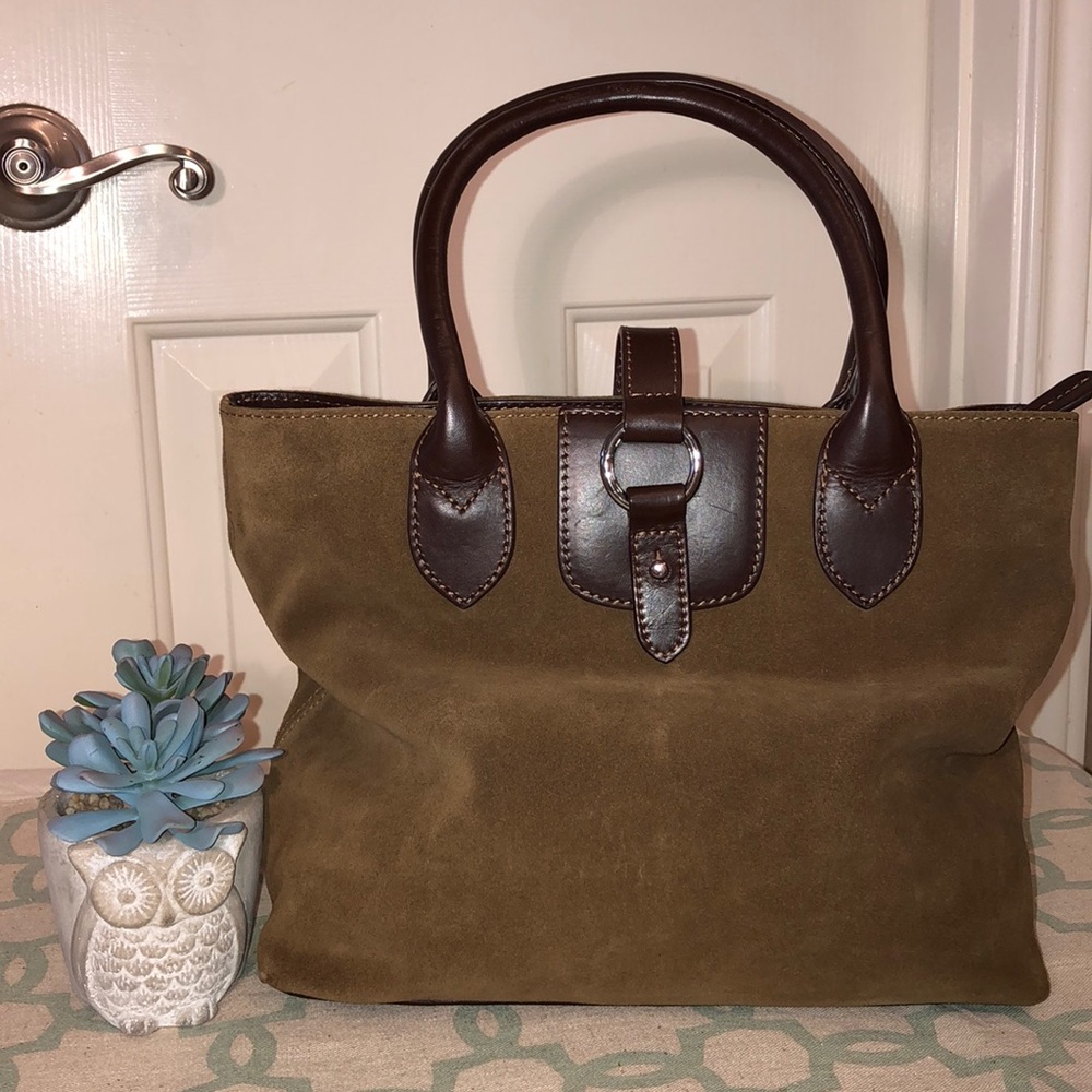 Lands End Suede Handbag